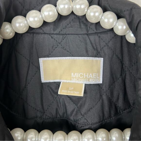 Michael Michael Kors Black Quilted Zip Front Puffer Jacket Size S - Picture 3 of 9
